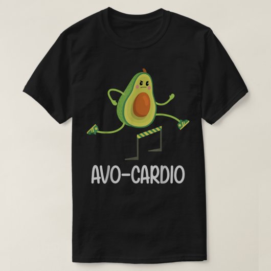 T-shirt Avocardio Funny Guacamole Avocado Workout Vegan No (Design devant)