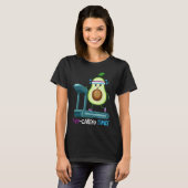 T-shirt Avocardio Time! Avocado Cardio Jogging Vegan Fitne (Devant entier)