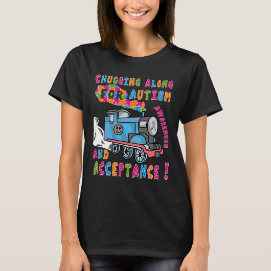 T-shirt Avocat Acceptation Train Puzzle Cool Autisme Aware (Devant)