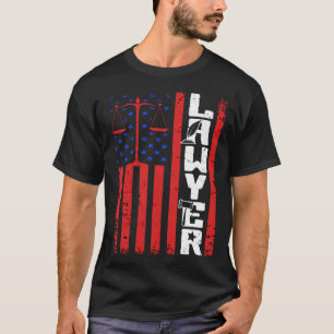 T-shirt Avocat américain Drapeau Attorney Law School Stude