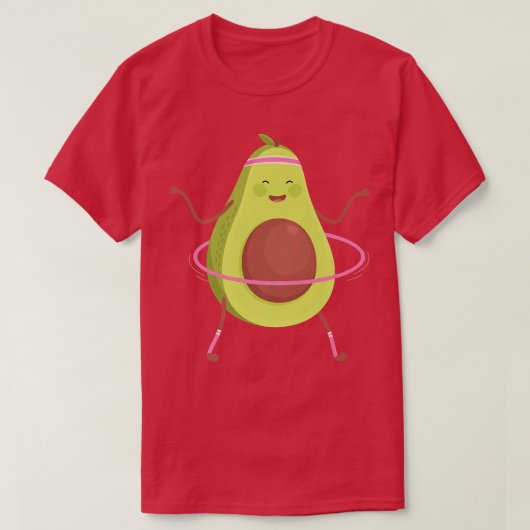 T-shirt Avocat amusant Doing Hula Hoop (Design devant)