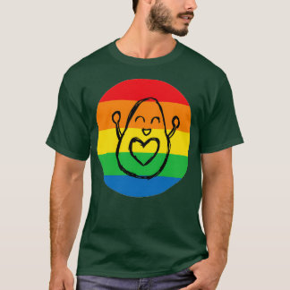 T-shirt avocat arc-en-ciel