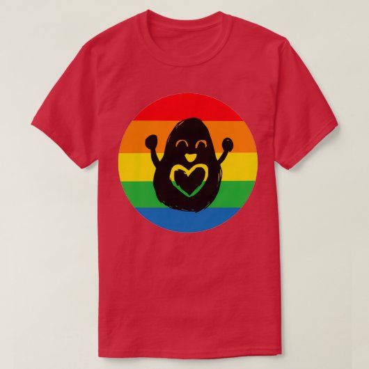 T-shirt avocat arc-en-ciel 2 (Design devant)
