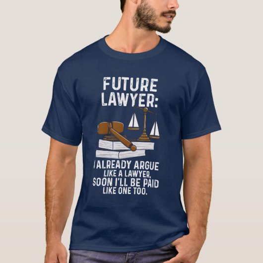 T-shirt Avocat de demain Je plaide déjà procureur (Devant)