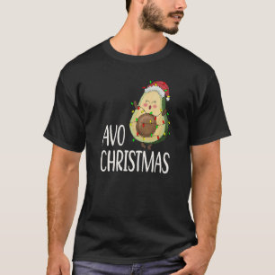 T-shirt Avocat de Noël Avo Joyeux Noël Chapeau de Père No