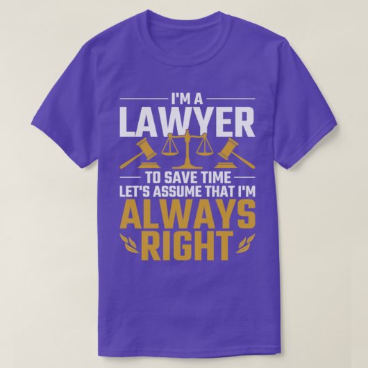 T-shirt Avocat du droit Amusant Avocat du procureur amusan (Design devant)