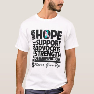 T-shirt Avocat héréditaire de soutien d'espoir de cancer