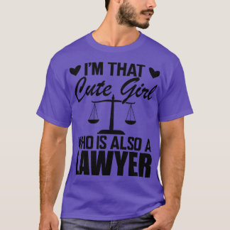 T-shirt Avocat Je suis cette fille mignonne qui est aussi