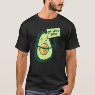 T-shirt Avocat Manger Plus de Salsa Nourriture Végétalien