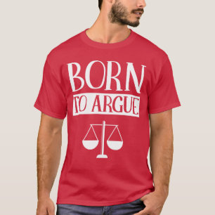 T-shirt Avocat né pour plaider Cabinet d'avocat Avocat Avo