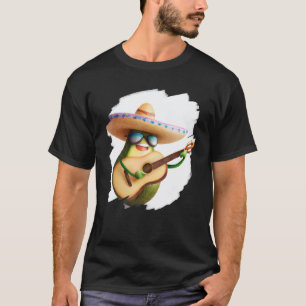 T-shirt Avocat portant un sombrero jouant de la musique de