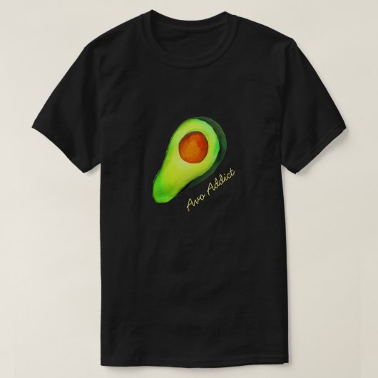T-shirt Avocat vert addict art mignon (Design devant)