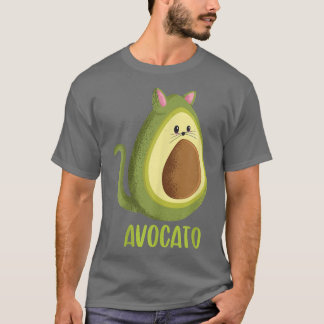 T-shirt Avocato Avocado Amoureux des chats Cute Kawaii Cat