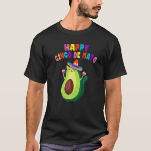 T-shirt Avocato Avocado Chat Mexicain Happy Cinco De Mayo
