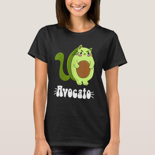 T-shirt Avocato Avocado Chat propriétaire de chat végétari (Devant)