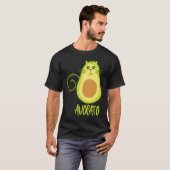 T-shirt Avocato Avocat Chat et Végétaliens (Devant entier)