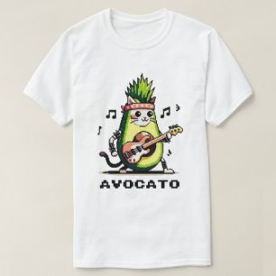 T-shirt Avocato Bhelp - Punk Cat Avocado Pixel Art