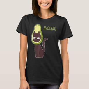 T-shirt Avocato Cute Vegan Cat Avocado Cats Enfants Femmes