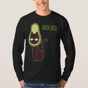 T-shirt Avocato Cute Vegan Cat Avocado Cats Enfants Femmes