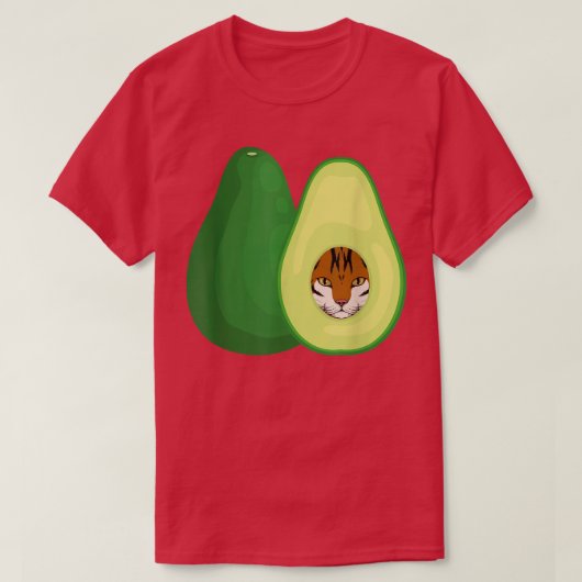 T-shirt Avocato drôle d'avocat chat design (Design devant)