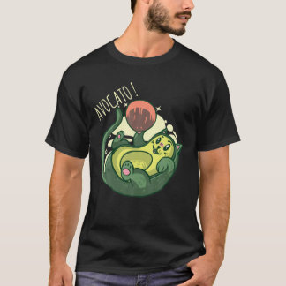 T-shirt Avocato Funny Cute Cat Avocado Vegan Et Amoureux d