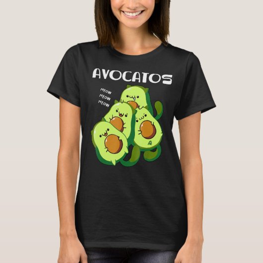 T-shirt Avocatos Avocado Chat Cute Chat Maman Papa Chat (Devant)