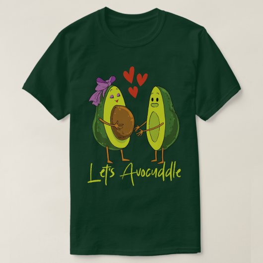 T-shirt Avocuddle Avocado Couple Vegan Food (Design devant)