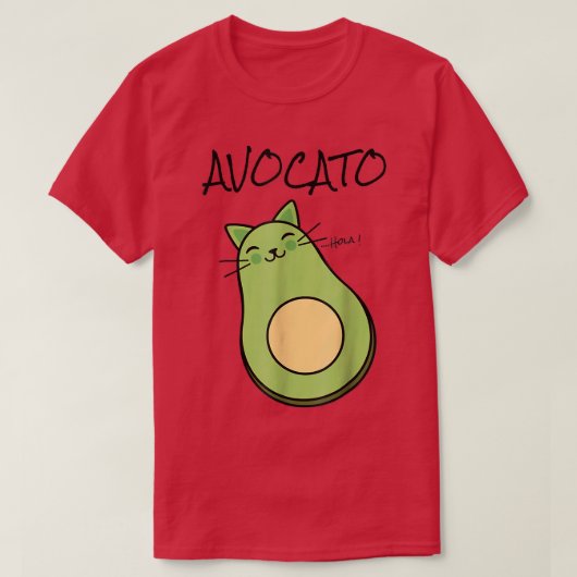 T-shirt Avogato Avocado Cat Kitty Funny Meow Cinco De Mayo (Design devant)