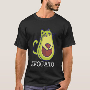 T-shirt Avogato Avocat Drôle Mignon Chat Végétalien