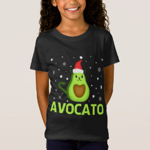 T-Shirt Avogato Christmas Cute Cat Avocado Funny Xmas desi