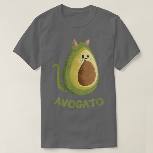 T-shirt Avogato Funny Avocado Cat mignonne face graphique (Design devant)
