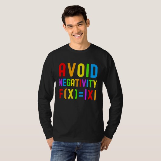 T-shirt Avoid Negativity Kids Math Math Equation Math Ge (Devant entier)