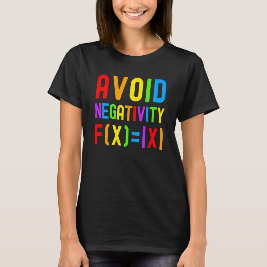 T-shirt Avoid Negativity Kids Math Math Equation Math Gee (Devant)