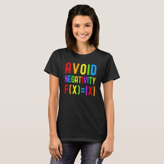 T-shirt Avoid Negativity Kids Math Math Equation Math Gee (Devant entier)