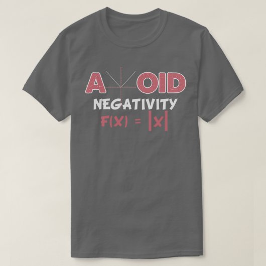 T-shirt Avoid Negativity Math Pun Equation Math Teacher (Design devant)