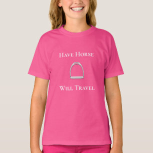 T-shirt "Avoir le cheval va voyager" Anglais Fer d'arrosag
