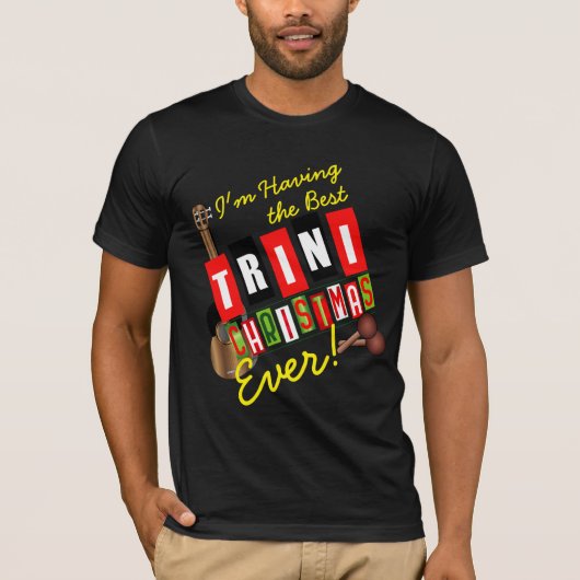 T-shirt Avoir le meilleur Noël à Trini jamais! (Devant)