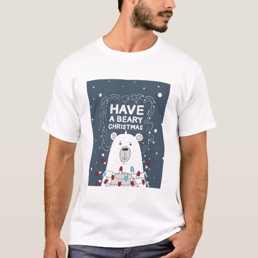 T-shirt Avoir une béatière Noël Polar Ours Illustration (Devant)