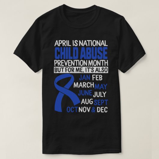 T-shirt Avril est le mois national de la prévention de la (Design devant)