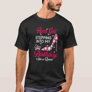 T-shirt Avril Fille Entrant Dans Mon Anniversaire Comme Un
