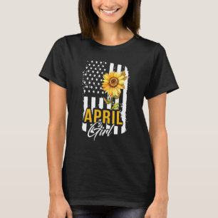 T-shirt Avril Fille Reine Femmes Avril Anniversaire