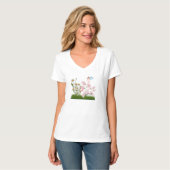 T-shirt Avril Fleurs de naissance et Pierre (Devant entier)