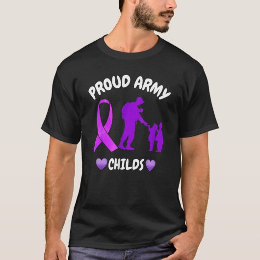T-shirt Avril Purple Up Mois Of Military Child Boots Amer (Devant)