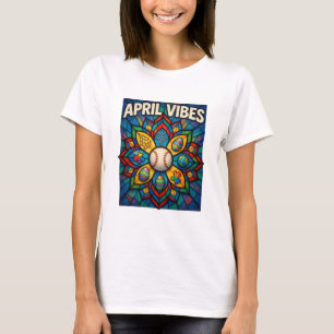 T-shirt Avril Vibes Mandala en Verre Cathédrale : Une Mosa
