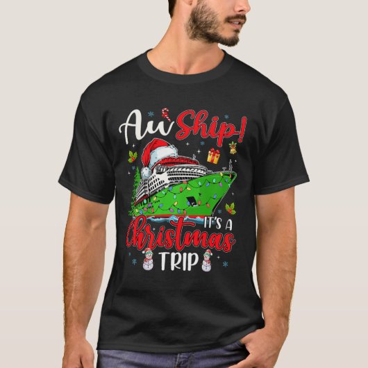 T-shirt Aw Ship C'est un voyage de Noël Cute Cruise Famill (Devant)