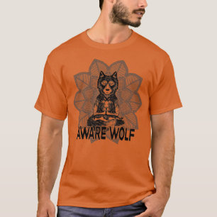 T-shirt Aware Wolf Méditation Werewolf Mandala