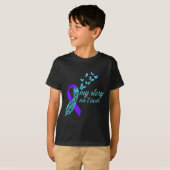 T-shirt Awareness ribbon - butterflys - suicide prevention (Devant entier)