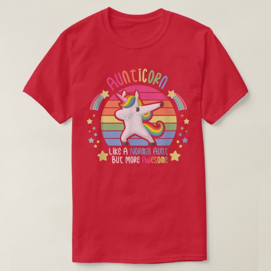 T-shirt AweInspirant Dabbing Unicorn Comme Une Tante (Design devant)