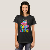 T-shirt Awesome 100th Day Of School Unicorn Student Girls (Devant entier)