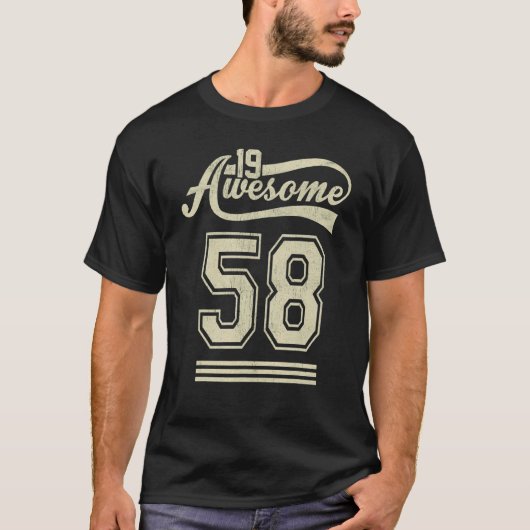 T-shirt Awesome 1958 Born (Devant)